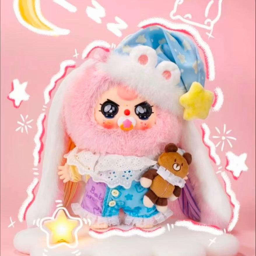 Luxury Animal Collection Toy, Sweet Dream Baby Three, Luxury 400%, Cute Animals and Fruits Plush Dolls, Kawaii Style, Fun Toy, Suitable as Birthday Gift, Soft Cute Animal Charms, Cute Rabbit Series