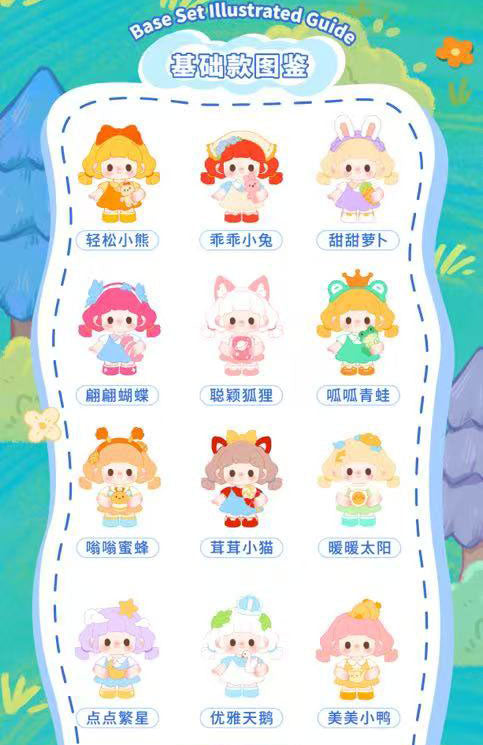 Baby Three NTS TOYS TiTi and her friends plush Cute stuffed Animal Fruits Plush Cute stuffed Animal Fruits Plush, Kawaii Mystery Collectible Toys Cute Soft Animals Charm Birthday Gifts(Cute Bunny Series)