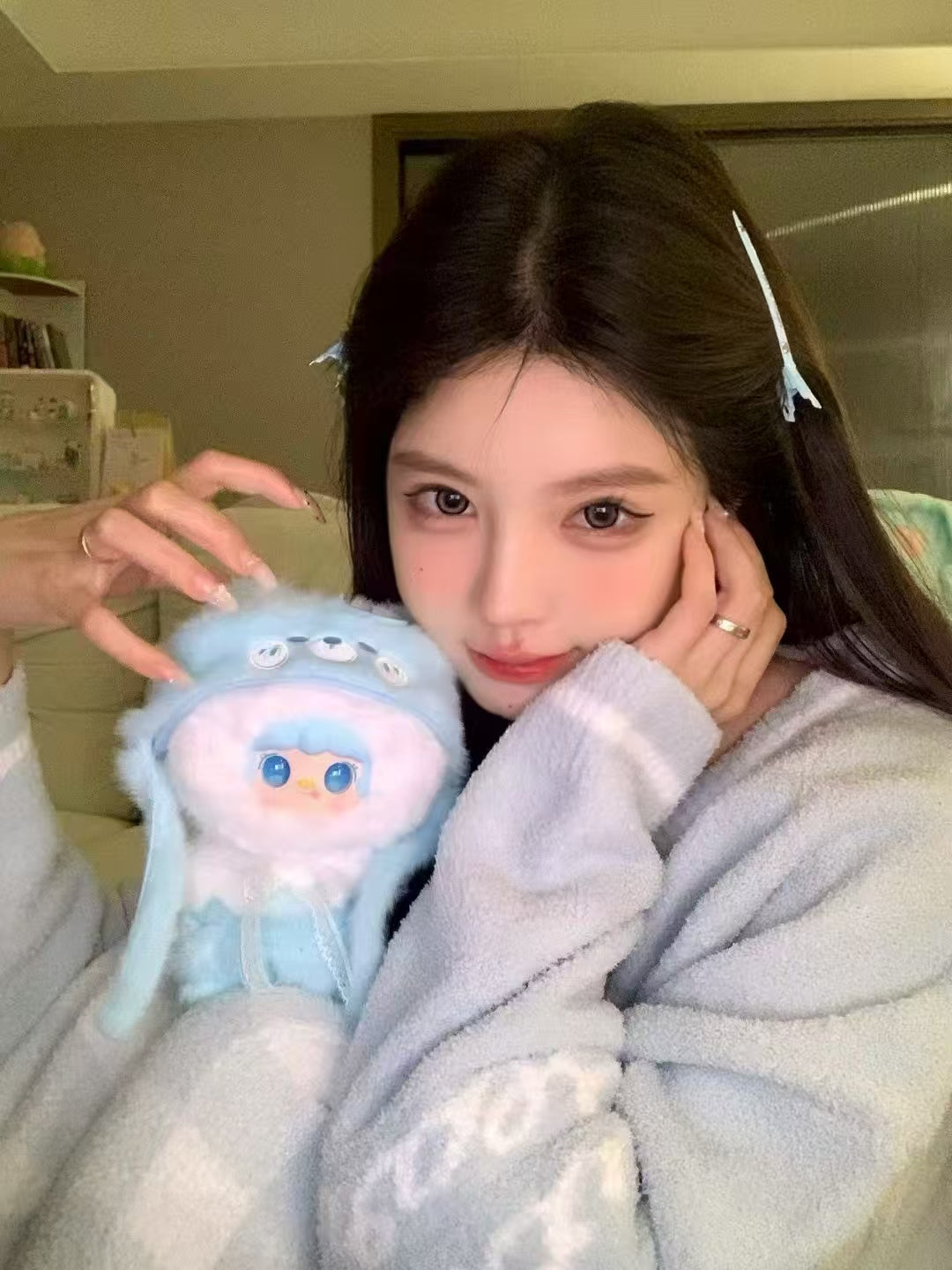 Yooki plush  -little Bear Hibernation  - Cute Plush Soft Animals and Fruits, Kawaii Collection of Soft and Adorable Creatures, Perfect Birthday Gift (Cute Rabbit Series)