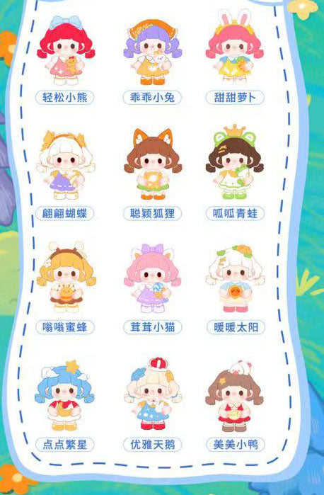 Baby Three NTS TOYS TiTi and her friends plush Cute stuffed Animal Fruits Plush Cute stuffed Animal Fruits Plush, Kawaii Mystery Collectible Toys Cute Soft Animals Charm Birthday Gifts(Cute Bunny Series)